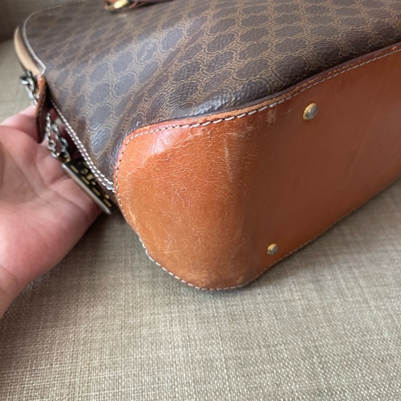 Authentic vintage CELINE large satchel bag M95 (X21) - Picture 9 of 16